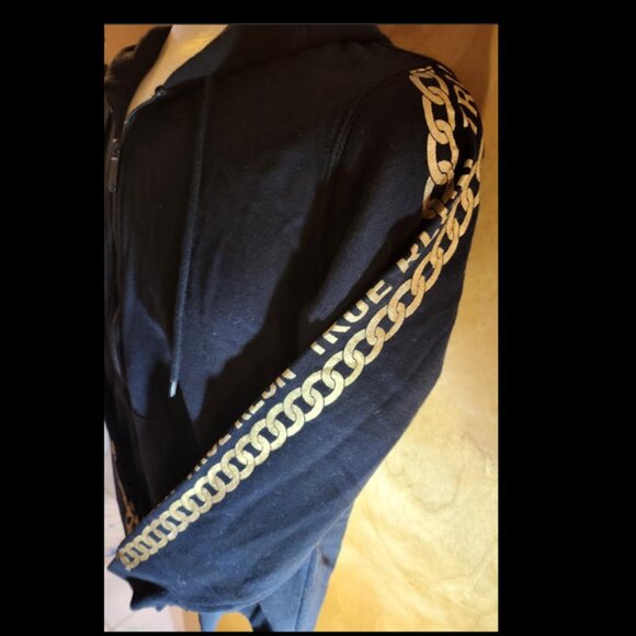 True Religion - Hoodie & Sweatpants (2-PC) - Black & Gold - NEW w/tags - Picture 4 of 11